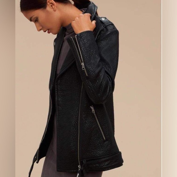 Like new Mackage Selene oversize biker leather jacket size XS - Picture 3 of 7